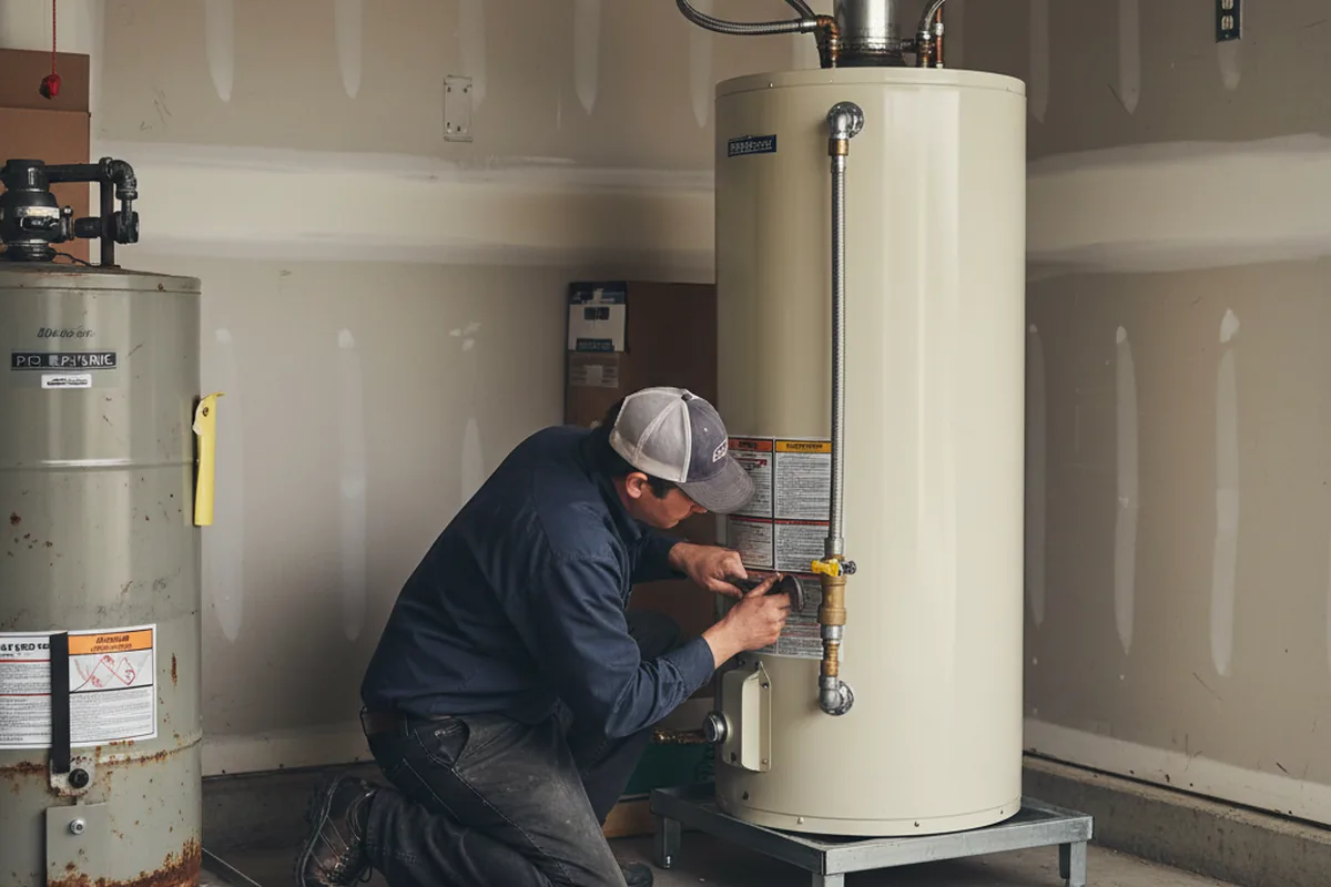 Water heater and shutoff valve replacement in Holden